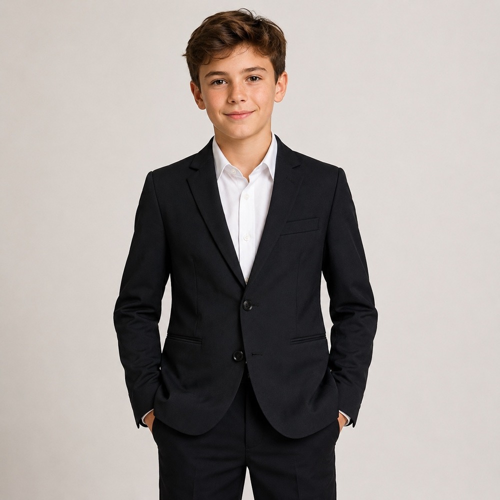 Ferrecci Boys 10 Black Two Button Notch Lapel Formal Blazer Jacket